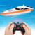 ABS 2.4G Remote Control 4 Channels Mini RC Boat Electric Ship Model Children Water ToyOrange 100B4