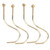 2 Set 4pcs Copper Billiards Snooker Pool Table Edge Hook Cue Racks Billiards Supplies