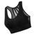 Women's Sports Bra Wirefree Soft Padded Yoga Bra Elastic Breathable Mesh Workout Top for Running Cycling Black Black XL