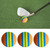 50PCS EVA Lightweight Wear Resistant Indoor Practice Stripe Golf Foam Ball Colorful Pet Cat Entertainment Toy BallsOrange Blue Yellow Green/4 Colours Stripe Ball