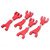 4pcs RC Aluminum Front/Rear Upper Swing Arms Suspension Arms for Redcat XBE XTE SC 1/10 Monster TruckRed