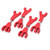 4pcs RC Aluminum Front/Rear Upper Swing Arms Suspension Arms for Redcat XBE XTE SC 1/10 Monster TruckRed