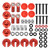 Aluminum Alloy Shock Absorbers Cap Retainers Set for HSP/RGT/himoto/REDCAT 1/10 RC CarRed