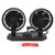 Dual Head Car Fan 2 Adjustable Speed Strong Wind 360 Degree Rotatable Low Noise Dual USB Interface Car Cooling Fan 24V