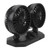 Dual Head Car Fan 2 Adjustable Speed Strong Wind 360 Degree Rotatable Low Noise Dual USB Interface Car Cooling Fan 24V
