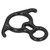 Descender Gear Aluminium Alloy 40KN Pulling Force Ox Horn Shaped Rock Climbing Rigging Plate for Safety Equipment Black