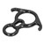 Descender Gear Aluminium Alloy 40KN Pulling Force Ox Horn Shaped Rock Climbing Rigging Plate for Safety Equipment Black