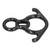 Descender Gear Aluminium Alloy 40KN Pulling Force Ox Horn Shaped Rock Climbing Rigging Plate for Safety Equipment Black