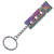 Outdoor Stainless Steel Emergency Survival High Decibel Double Tube Whistle with KeychainColorful Titanium