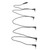 1 to 5 Way Daisy Chain Cable Universal Guitar Effect Pedal Power Supply Splitter Cable for DC Adapter