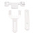 RC Shell Support Mount Aluminum Alloy CNC Machining Bracket Stand RC Car Repair Accessories for YK 4082 Silver