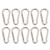 10Pcs Carabiner Clip Spring Snap Hook Heavy Duty Quick Link 304 Stainless Steel for Bird Feeders 4MM