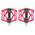 1 Pair Aluminium Alloy Mountain Bike Road Bicycle Lightweight Pedals Replacement (Red)