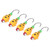 5Pcs Outdoor Ice Fishing Jigs Set Ice Fishing Lures High Carbon Steel Micro Bass Hooks Gear Tackle 5MM
