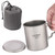 Lixada 450ml/550ml Lightweight Titanium Water Cup with Lid Coffee Cup Mug Tea Cup with Foldable Handles for Camping Hiking Backpacking Picnic