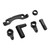 RC Car Steering Group Assembly Set High Strength Aluminum Alloy RC Steering Assembly Set for ZD Racing 10 RC Off Road Car Black