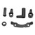 RC Car Steering Group Assembly Set High Strength Aluminum Alloy RC Steering Assembly Set for ZD Racing 10 RC Off Road Car Black