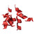 50PCS Archery Spin Vanes 1.75 Inch Right Hand Metal Spin Wing Vanes Arrow Shaft Feather Fletching with Tapes for DIY Recurve and Compound Bows Red