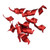 50PCS Archery Spin Vanes 1.75 Inch Right Hand Metal Spin Wing Vanes Arrow Shaft Feather Fletching with Tapes for DIY Recurve and Compound Bows Red