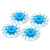 RC Car Brake Disc Set Aluminum Alloy Wheel Hex Hub Brake Disc with M4 Lock Nuts for RC Road RacingBlue