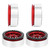 4pcs 2.2inch Aluminium Alloy Wheel Hub Upgrade Parts Fit for SCX10 TRX4 1/10 RC Car(Black Red )