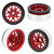 4pcs 2.2inch Aluminium Alloy Wheel Hub Upgrade Parts Fit for SCX10 TRX4 1/10 RC Car(Black Red )