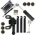 Portable Bicycle Pump 120PSI 16‑in‑1 Multifunction Tire Inflator Repair Patch Kit Bike PartsBlack