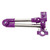 Stainless Steel Bicycle Umbrella Stands 360 Degree Swivel Outdoor Stroller Shading Umbrella HolderPurple