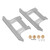 Metal Side Pedal RC Climbing Car Aluminum Alloy Foot Pedal Replacement for Axial SCX10IISilver