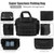 Lixada Fishing Bag Outdoor Multifunctional Fishing Rod Pole Storage Bag Fishing Tackle Carrier Bag with Fishing Box