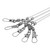 5 Arms Alabama Umbrella Jig Head Fishing Rig Bait Fishing Lures With Snap Swivels (Blue)