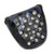 Golf Club Head Cover Ball Putter PU Headcover Inner Plush Waterproof with Rivets Magnetic Buckle for Training CompetitionSilver Rivet