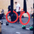 ABS Gymnastic Rings Gym Fitness Training Exercise Tool with Straps Red