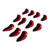 11PCS Golf Club Headcover Set Neoprene Numbered Golf Club Head Protector for Outdoor Red