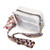 Clear Sling Bag Shoulder Pouch with Silk Scarf 2 Shoulder Strap Ample Capacity Zipper Trendy Versatile Messenger Purse for Women