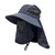 Sun Hat for Men & Women Wide Brim Fisherman Hat with Face Cover & Neck Flap Outdoors Sun Cap for Hiking Climbing