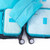7 Set Packing Cubes Waterproof Dirt Resistant Oxford Cloth Luggage Packing Organizers for Travel Sky Blue