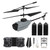 RC Helicopter KY202 Obstacle Avoidance Drone Remote Control Helicopter Toy For Over 14 Years Old Grey 3 Battery