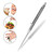 Portable Titanium Alloy Telescopic Toothpick Case Holder for Camping Hiking Picnic Self Defense(silver )