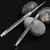 Portable Titanium Alloy Telescopic Toothpick Case Holder for Camping Hiking Picnic Self Defense(silver )
