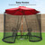 Outdoor Patio Umbrella Screen Mosquito Netting for Patio Porch - Water Pipe Mosquito Net for 7-11ft Umbrellas Patio Umbrella Mosquito Net Fit for 7-9 People