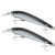 2Pcs Plastic Artificial Simulation Deep Diving Minnow Lure Bait Fishing Accessory4#