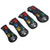 4Pcs Skull Golf Club Head Covers Golf Club Headcovers Colorful Skeleton Putter Cover for Woods Irons Black