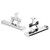2Pcs Shoe Tail Swing Decorations Hole Shoe Accessories for Gatherings Daily Life Work School Vacation Silver