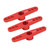 3Pcs 25T Aluminum Alloy RC Servo Arm Horn Long Type for 1/10 Remote Control Car Upgrade PartRed