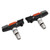 1 Pair Bike Brake Pads Drainage Groove Design Rubber Bicycle Brake Blocks Pads for Mountain Bike Road Bike Black