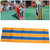 Oxford Cloth Teamwork Games Group Activity Fun Playing Run Mat for Kids Adults(blue yellow 6m)