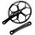 Mountain Bike Aluminum Alloy Hollow Integral Single Speed Crank Set Arm (Black)