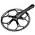 Mountain Bike Aluminum Alloy Hollow Integral Single Speed Crank Set Arm (Black)