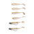 2 Sets Silicone Artificial Fishing Bait with 3D Eyes Soft Fishing Bait for Saltwater FreshwaterGold
